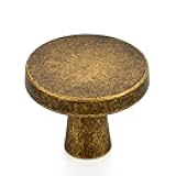 Ravinte 10 Pack Drawer Pulls 1-1/4 Inch Kitchen Cabinet Knobs Solid Round Dresser Drawer Knobs Antique Brass Dresser Knobs Drawer Knobs Simple Cabinet Hardware for Cupboard Drawer Pulls