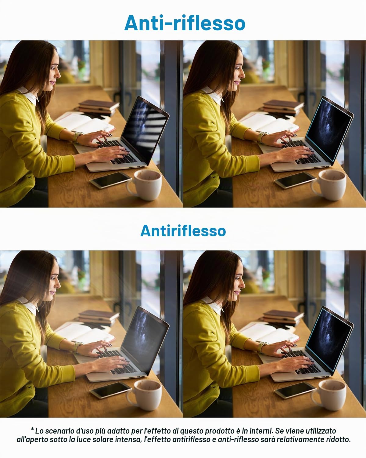 Pellicola protettiva per schermo per computer portatile, confezione da 2