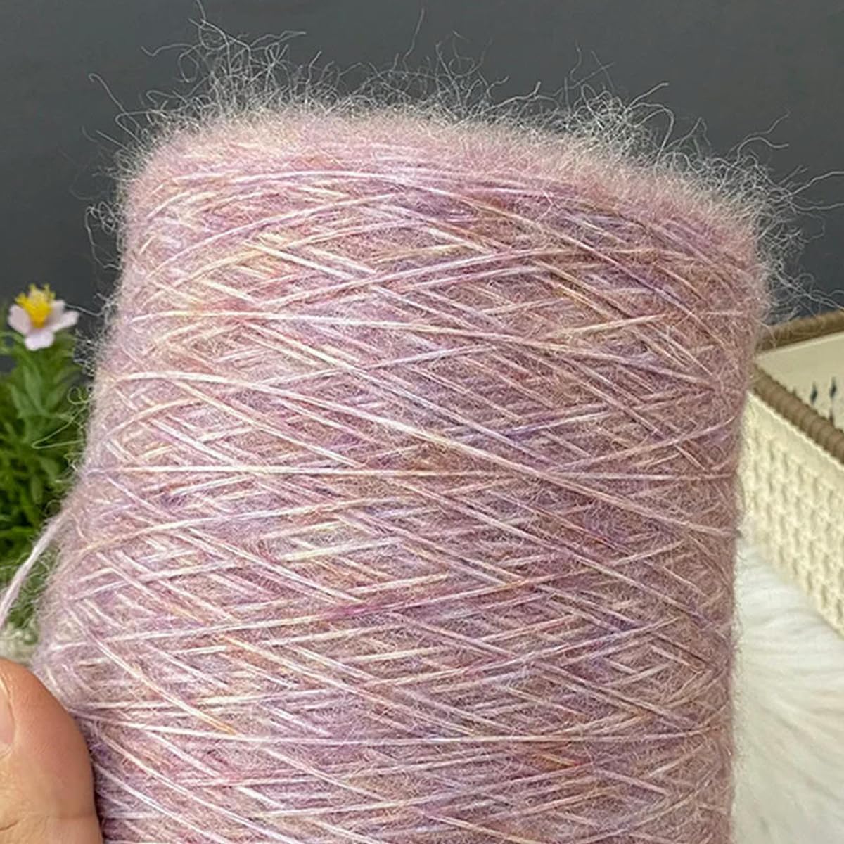 Filato di Mohair 500 G/pz, Super Morbido E Caldo, Filato per Uncinetto in Lana per Bambini, Anti-Pilling, per Lavorare A Maglia A Mano, Sciarpe, Maglioni., 69