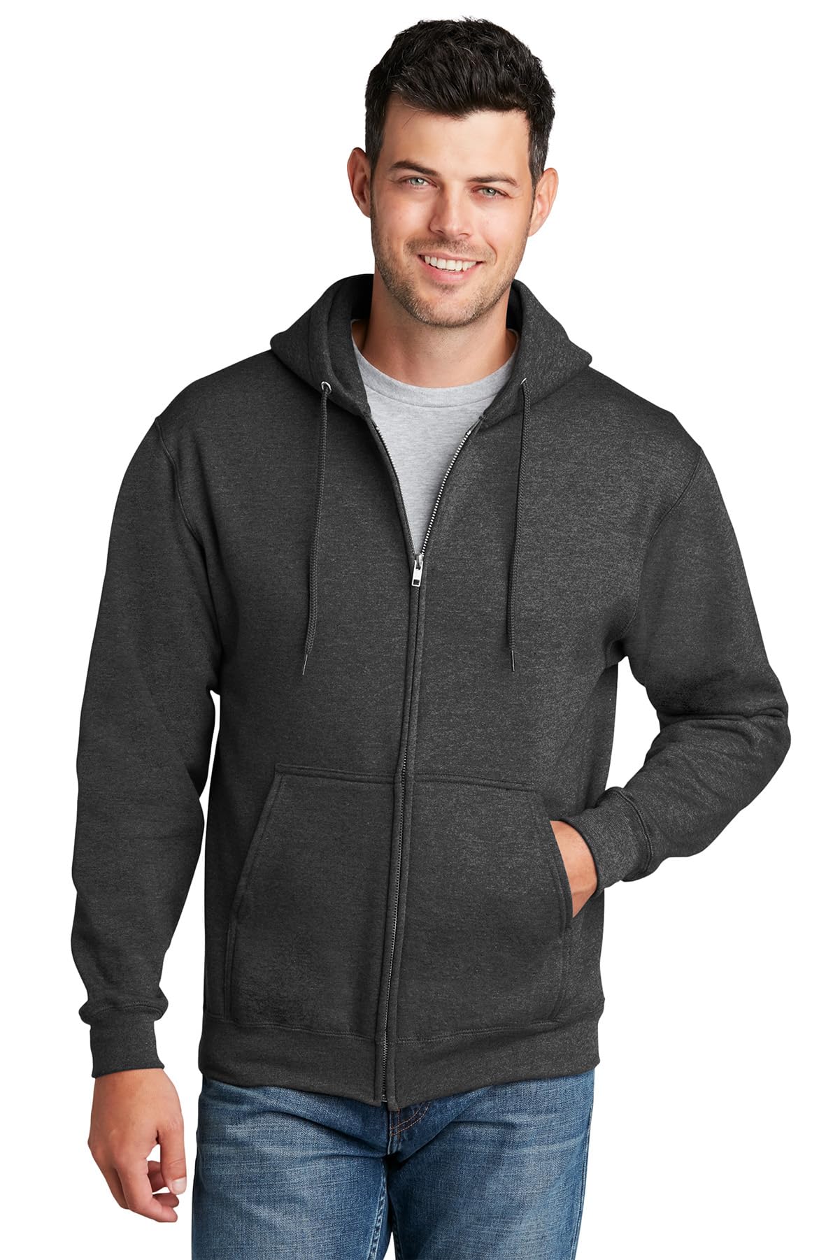 Port & Co Classic Fleece Full-Zip Hooded Sweatshirt-PC78ZH