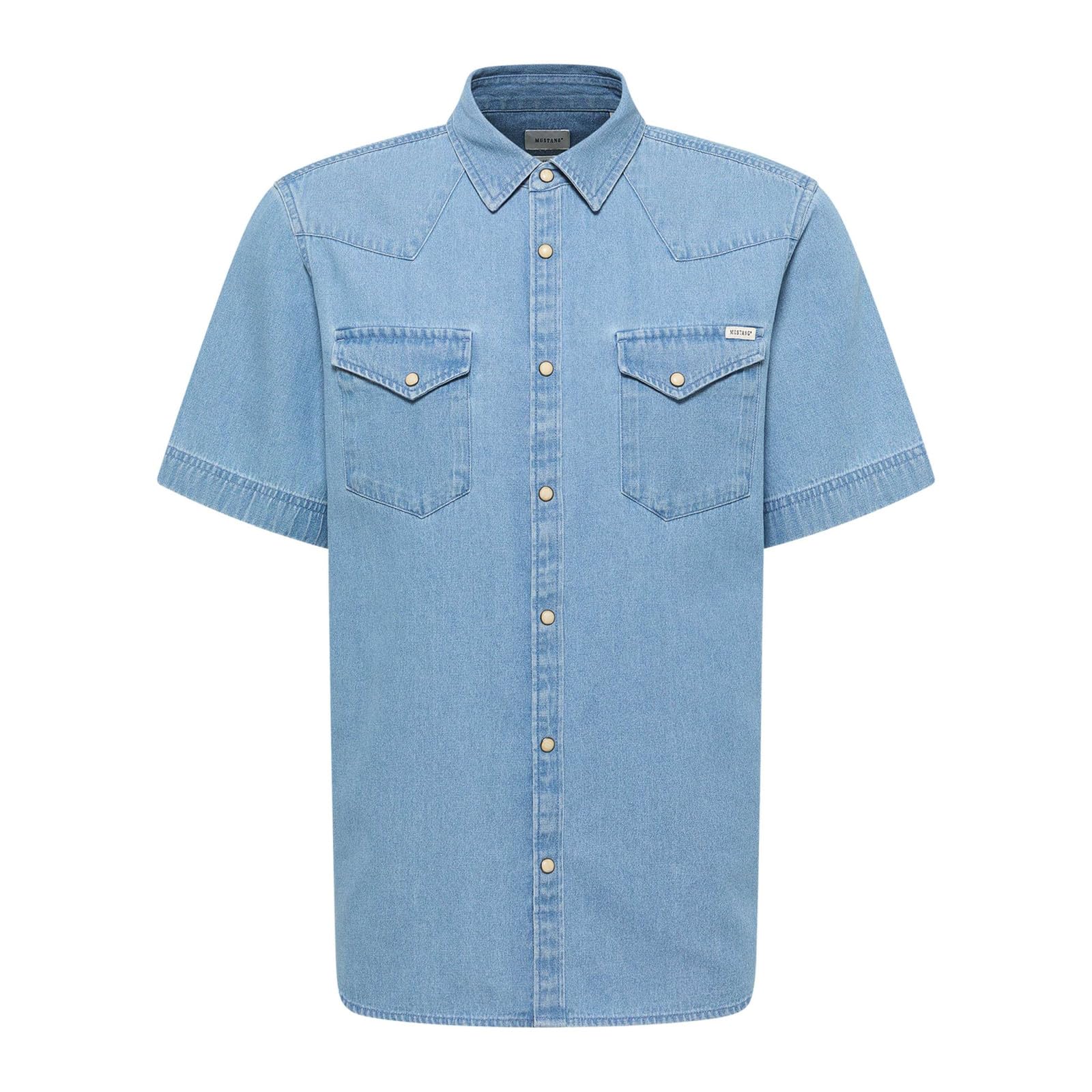 Mustang Camisa de Vestir Eloy para Hombre, Color Azul Claro 110, Talla L