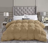 Vista 9 de Edredón de lujo para todas las estaciones, estilo pintuck, 100% algodón orgánico, tamaño Queen de 98 x 98 pulgadas, edredón plisado de 3 piezas