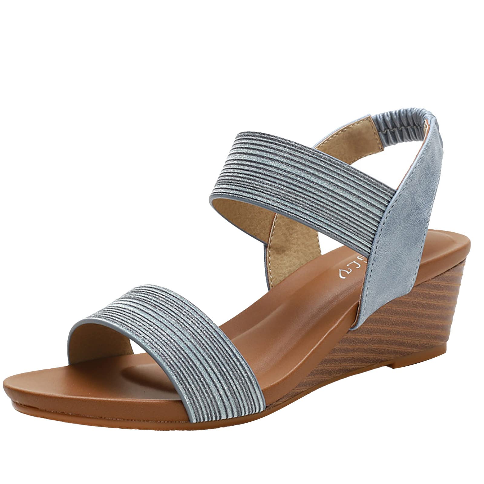 Generico Donna Sandalo Casual Con Cinturino Alla Caviglia Da Fata Tacco A Zeppa Grande Sandali Hawaianas Estive Comode Eleganti Nero Pantofole 36 Comodo Estivi 34 Per Camminare Sportivi Scarpe