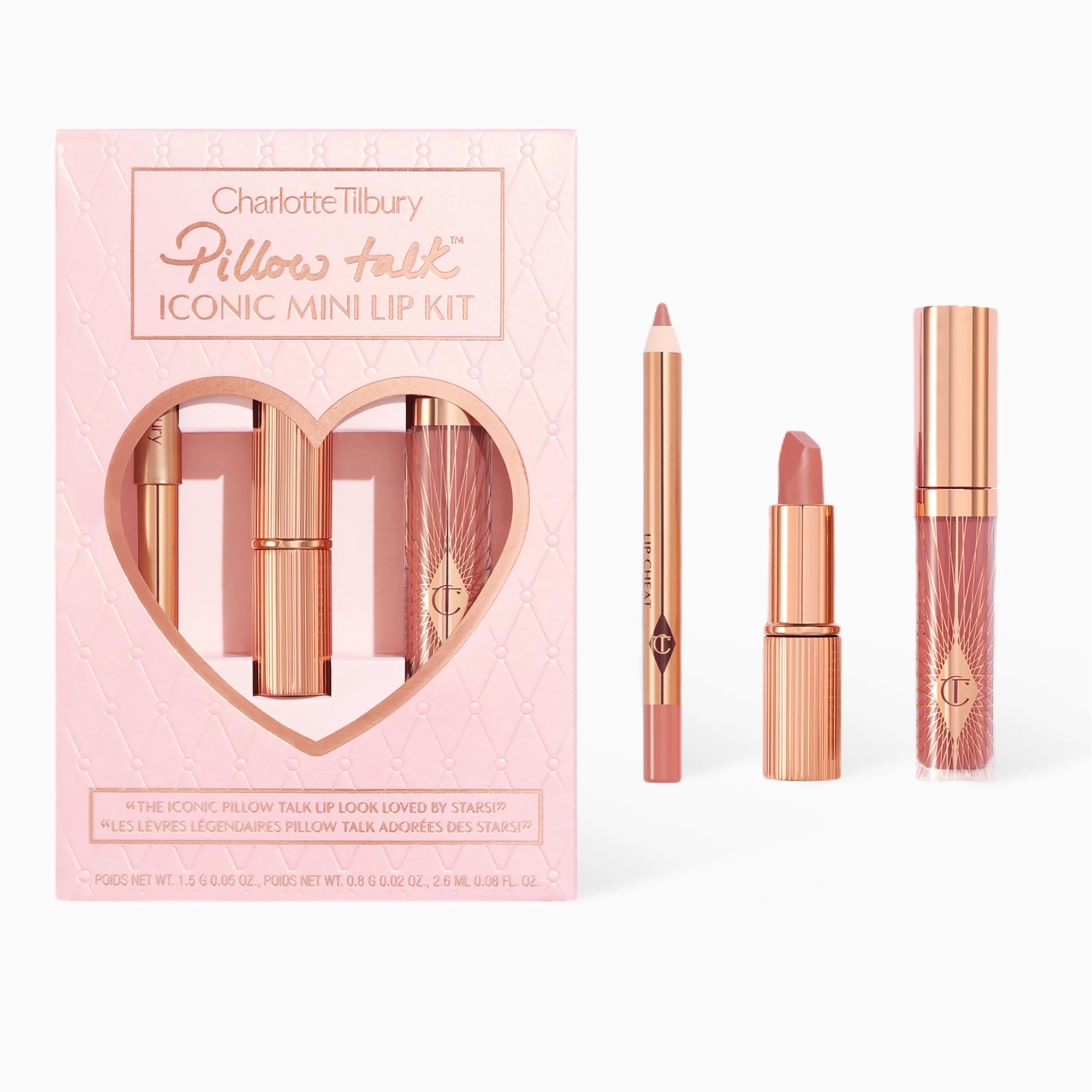 Charlotte Tilbury | Pillow Talk Iconic Mini Lip Kit : Amazon.co.uk