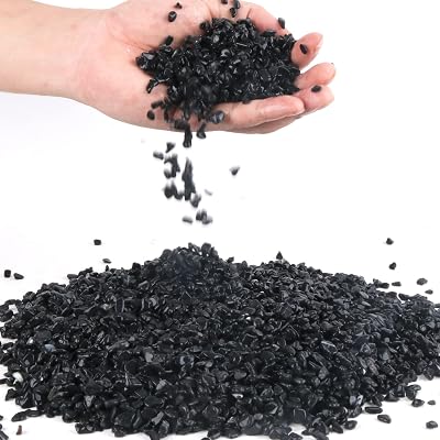 3lb Black Cactus Pea Gravel Rocks,1/4 Inch Pebbles for Indoor Plants, Natural Succulent Rock and River Rocks Decorative for Aquariums, Vases, Outdoor Gardening, Top Dressing for Potted Plants