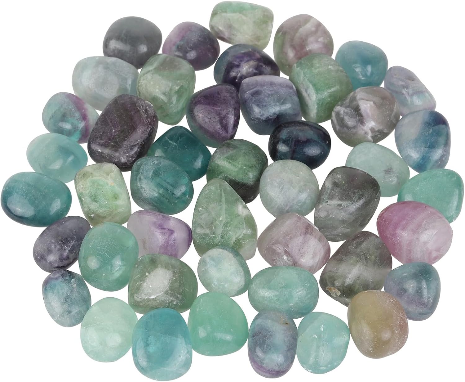 moonsix 1 lb Polished Tumbled Stones for Vase Filler Landscape Bottom Decor, Sodalite Healing Crystal for Energy Therapy Meditation Witchcraft
