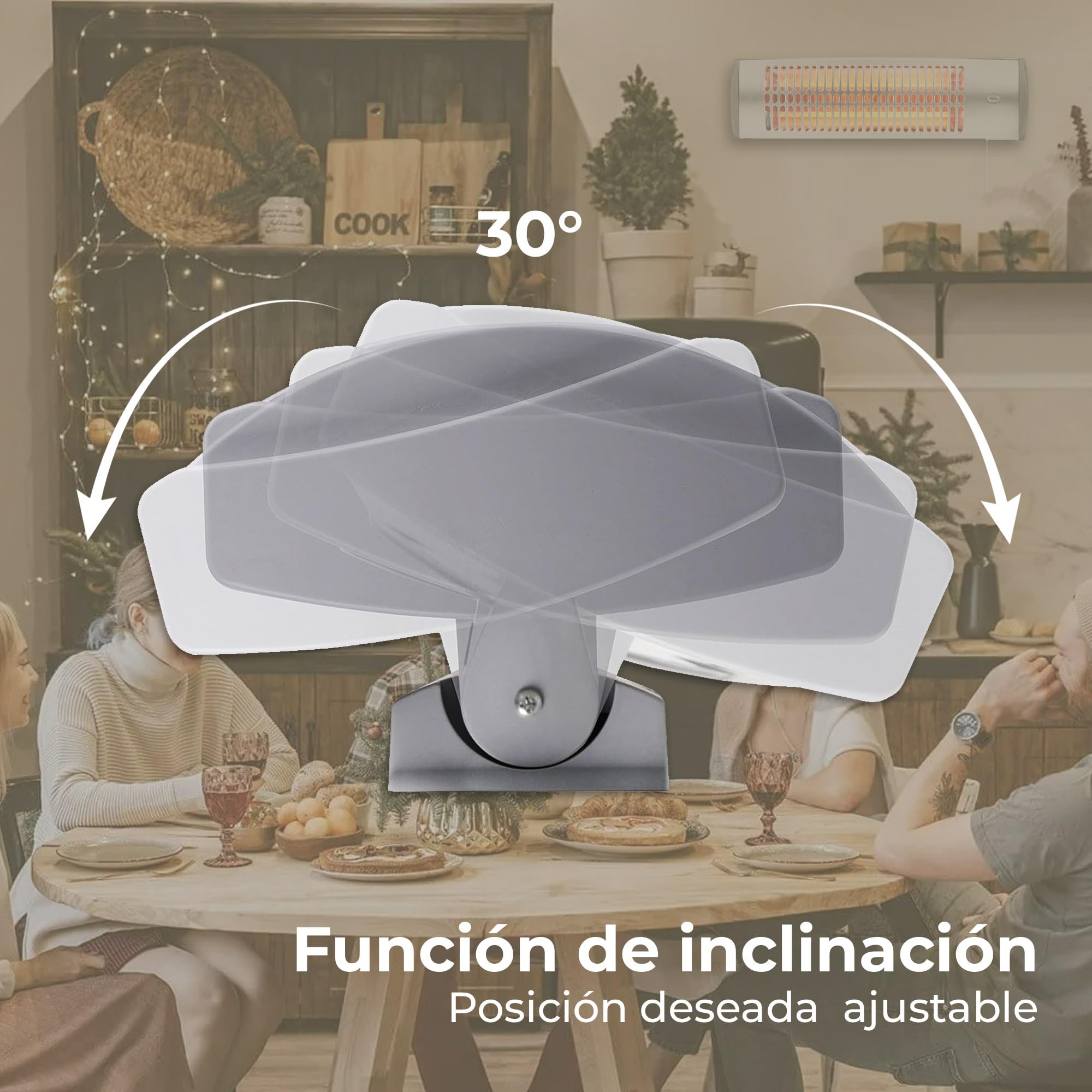 Calefactor Baño Pared - Estufa Baño Infrarrojos - Calentador para Pared con Potencia de 1200 y 600 Watios - Radiador Electrico de Interior de Fácil Instalación