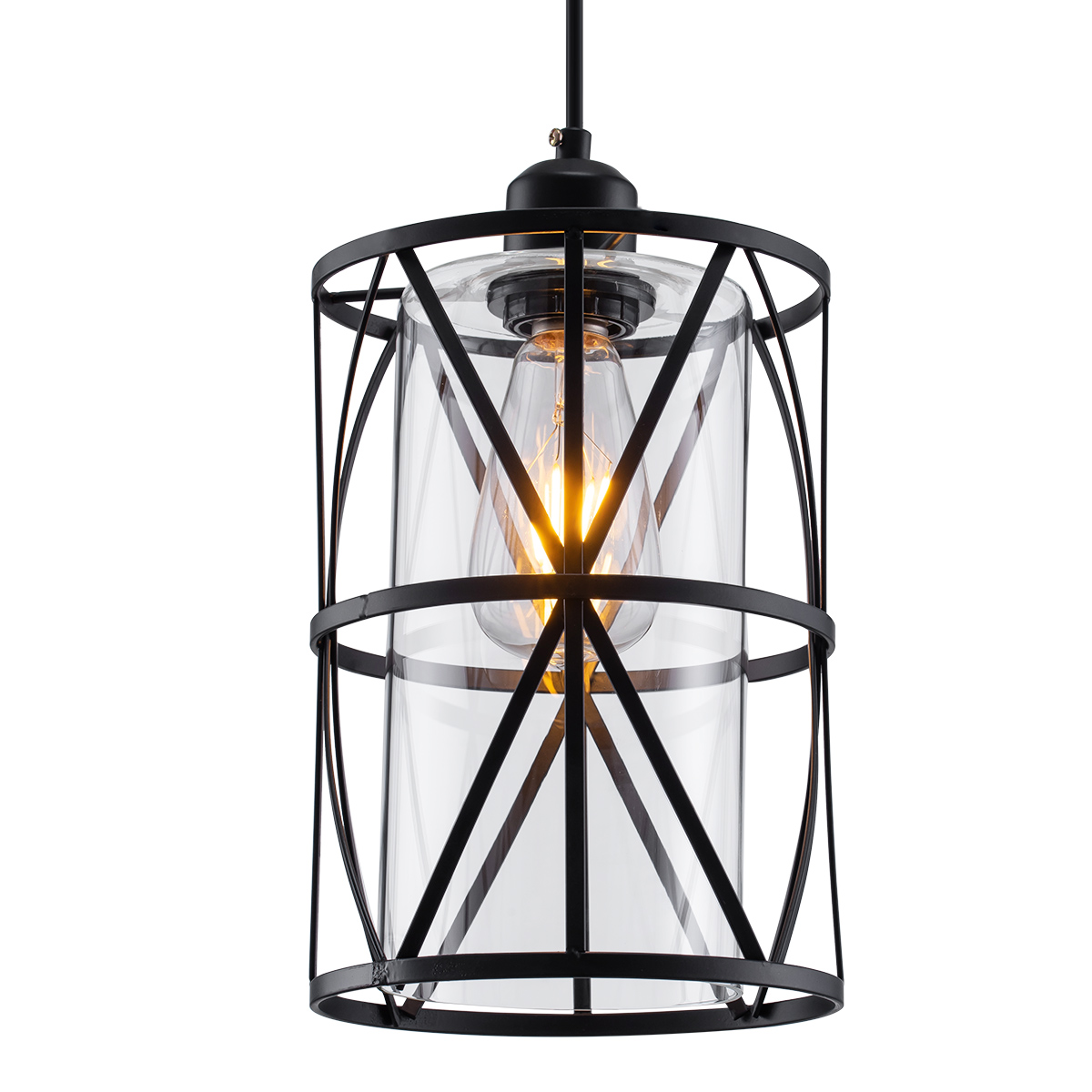 Photo 1 of SHENGQINGTOP Black Industrial Metal Pendant Light