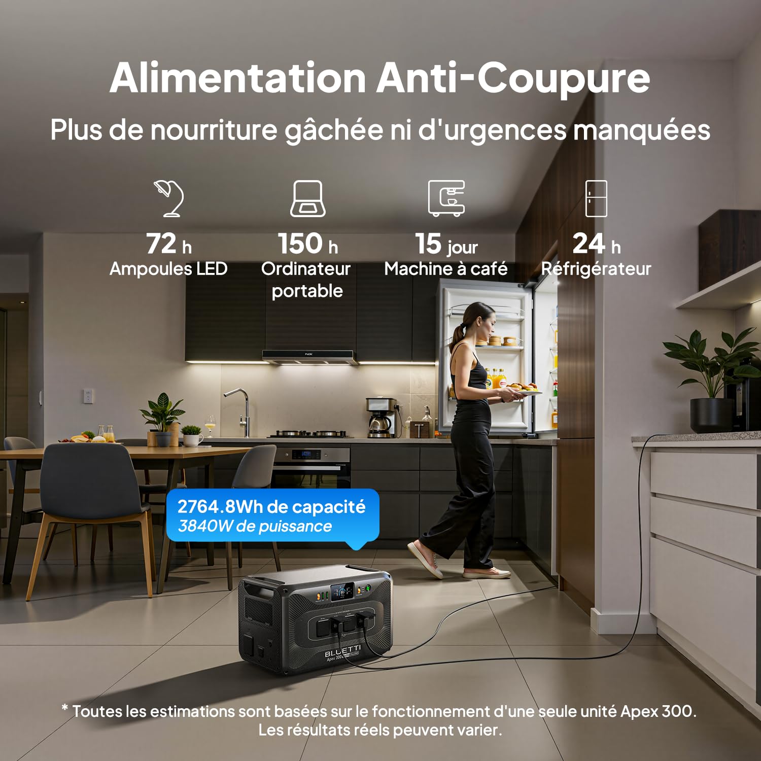 BLUETTI Apex 300 2764Wh & 3840W Générateur Électrique Portable Charge 45min
