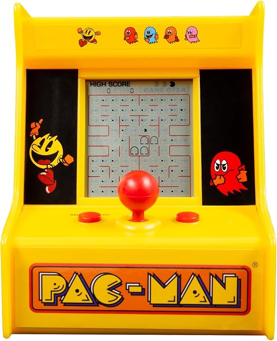 PAC-MAN Arcade Console, 2.5 Monochrome Display, Portable, Requires 2 AA Batteries