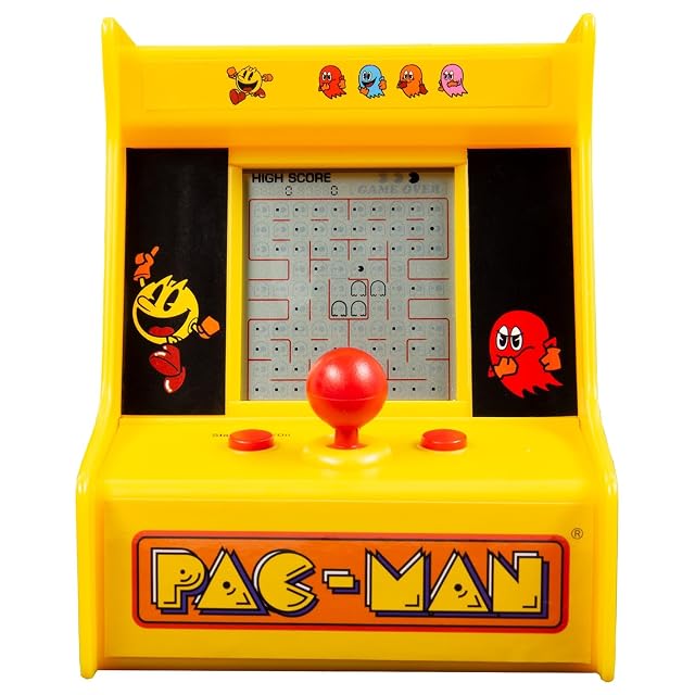 Foto 2 de 8 de PAC-MAN Consola de Arcade, Pantalla Monocroma de 6,35 cm, Portátil, Funciona con 2 Pilas AA