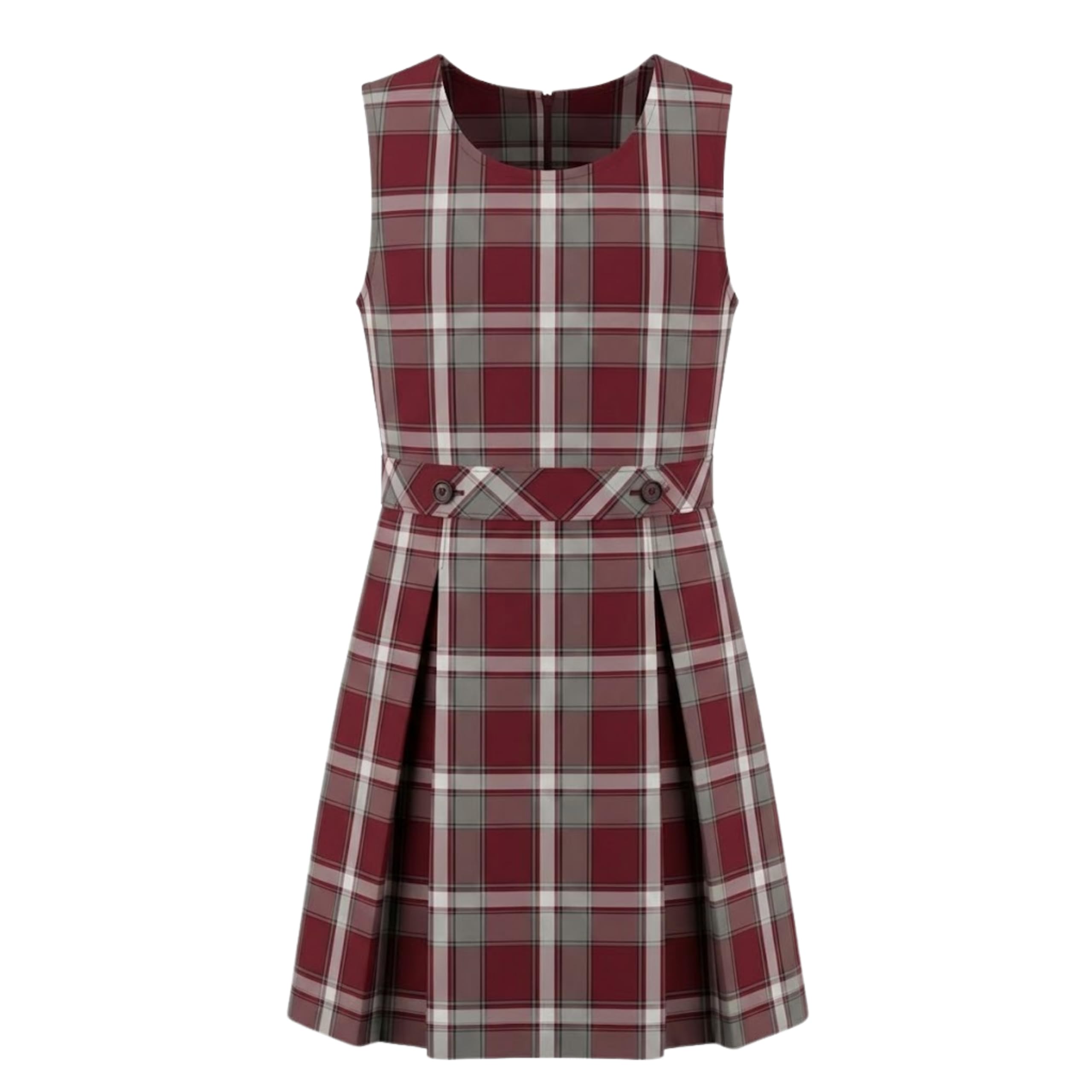 ClassExceed Girls School Uniform Traditional Two Pleat Knee-Length Plaid Jumper School-Approved Design