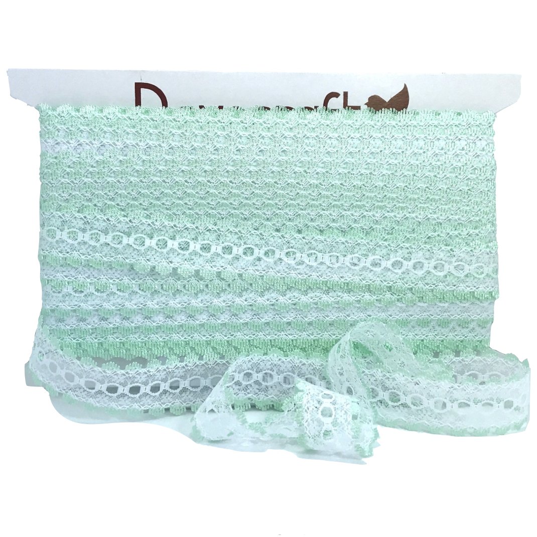 Dovecraft Eyelet Knitting in Lace per meter - Mint