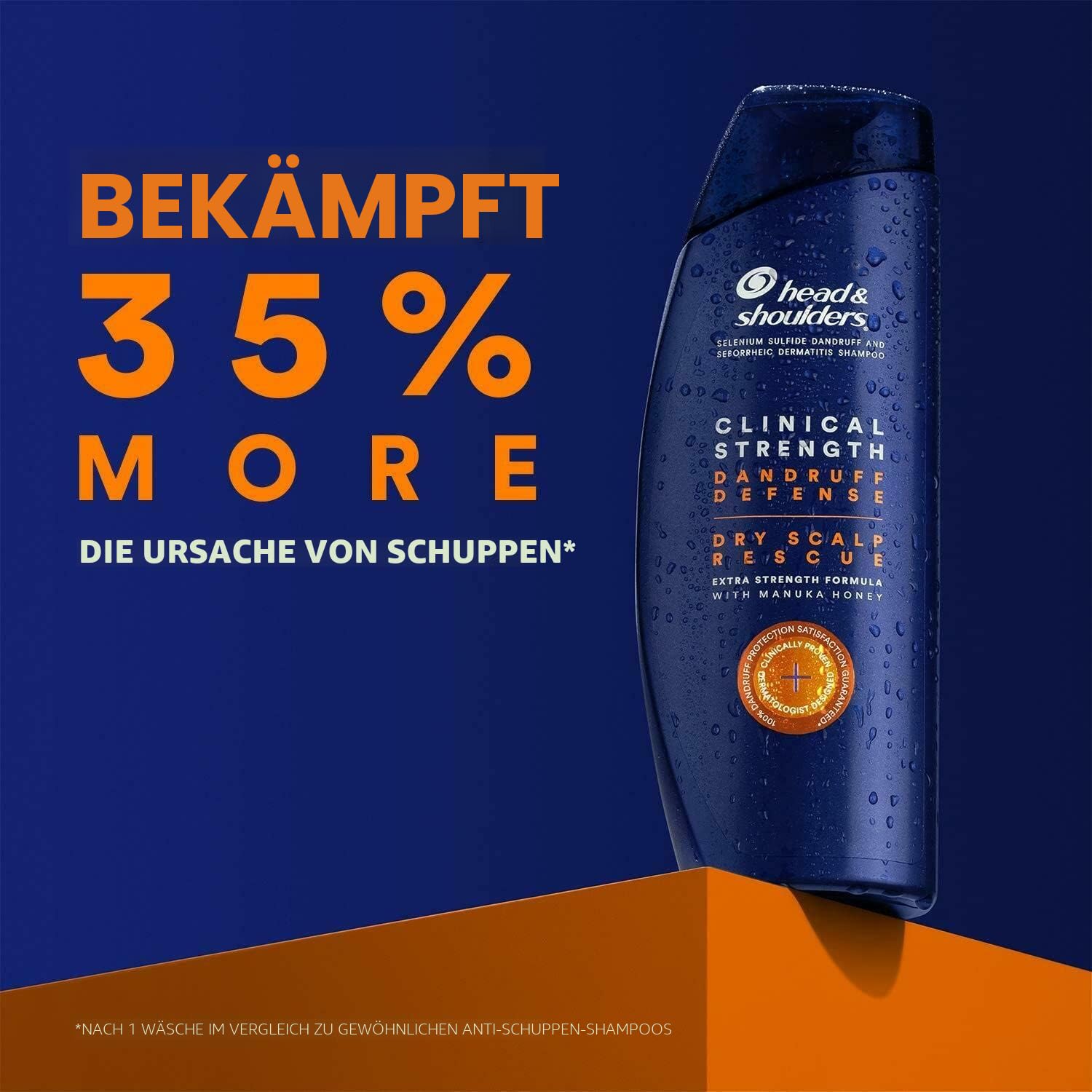 Head and Shoulders Clinical Strength Shampoo zur Behandlung von Schuppen und seborrhoischer Dermatitis, 400 ml, 2 Stück