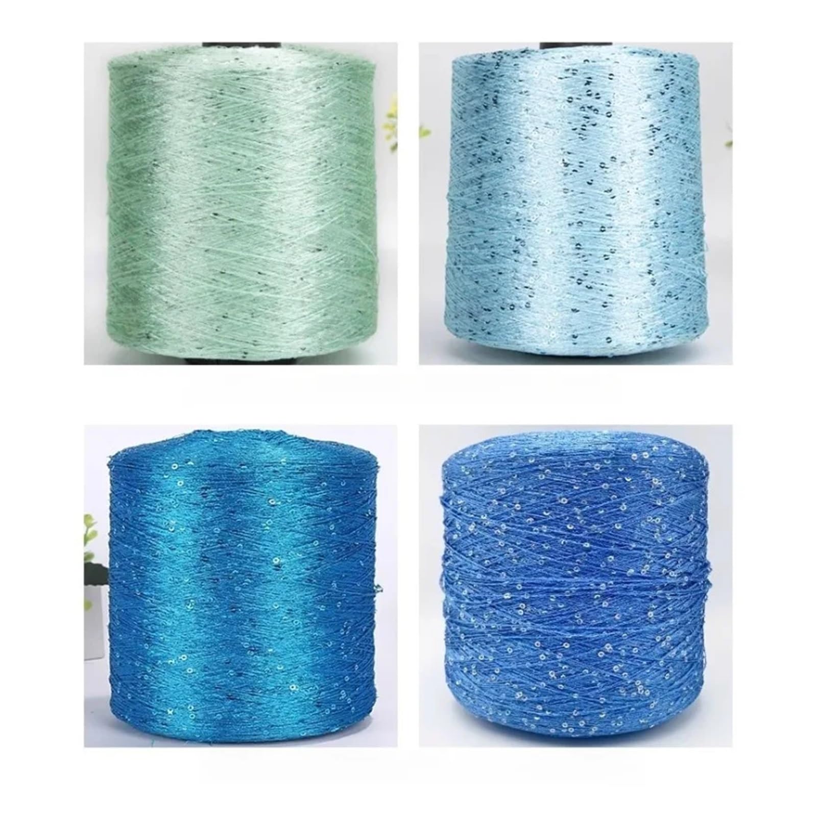 Filato Fantasia Glitterato Paillettes Filato perlato colorato Confezione da 500 g Sciarpe fai te Maglioni Articoli tessuti a mano(Color 8)