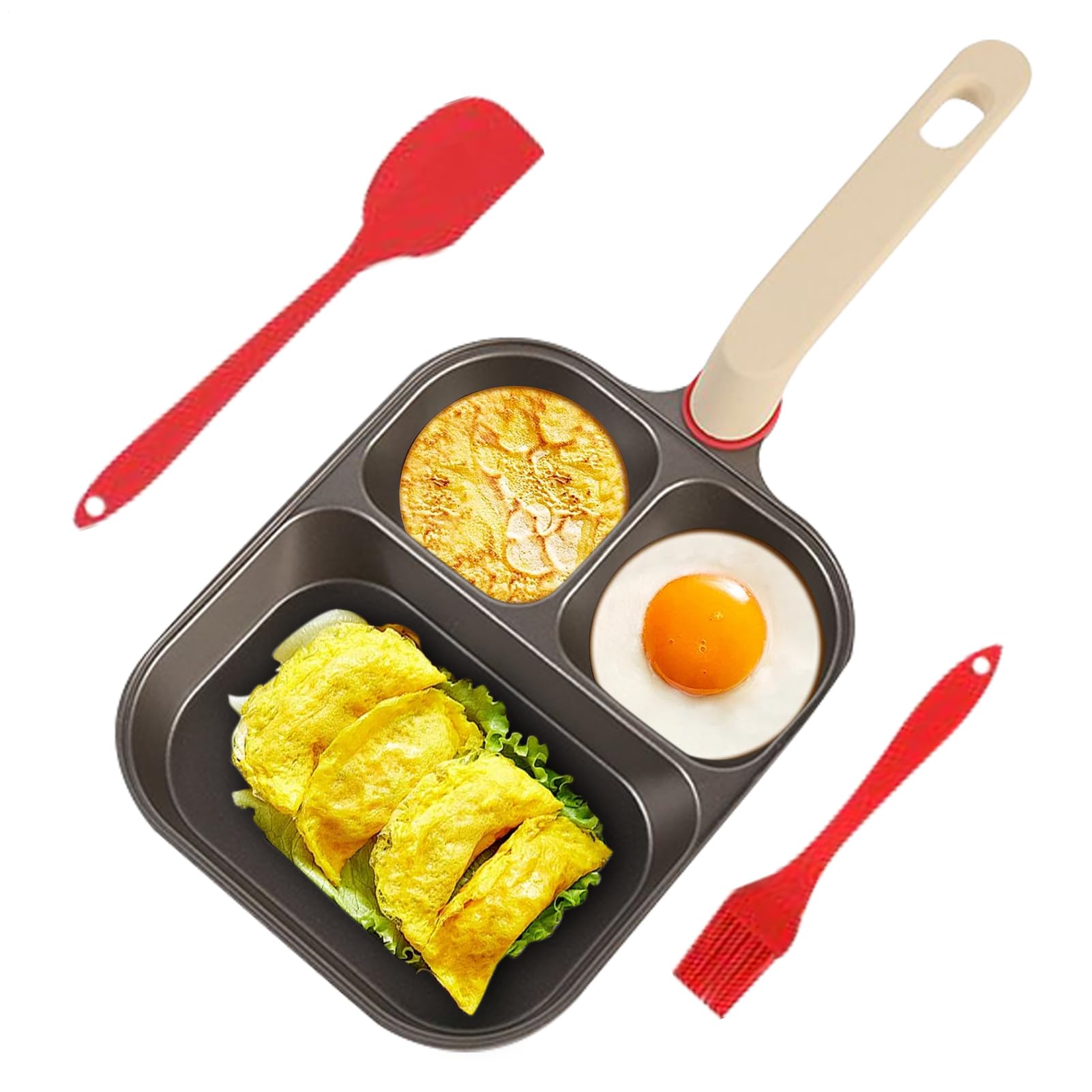 Padella antiaderente con manico ergonomico per uova