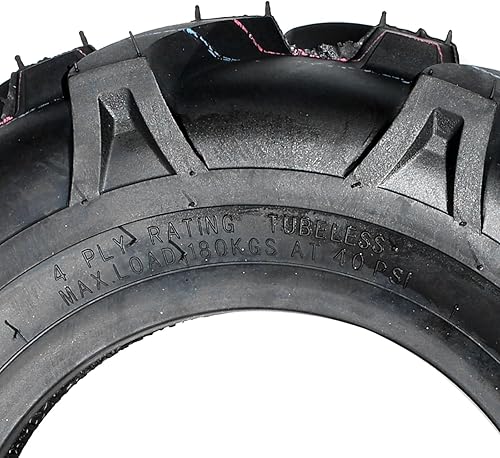 Miniatura 9 de 2 neumáticos para cortacésped y jardín, 4.00 x 8, para carrito de golf, tractor, sin cámara, rango de carga B