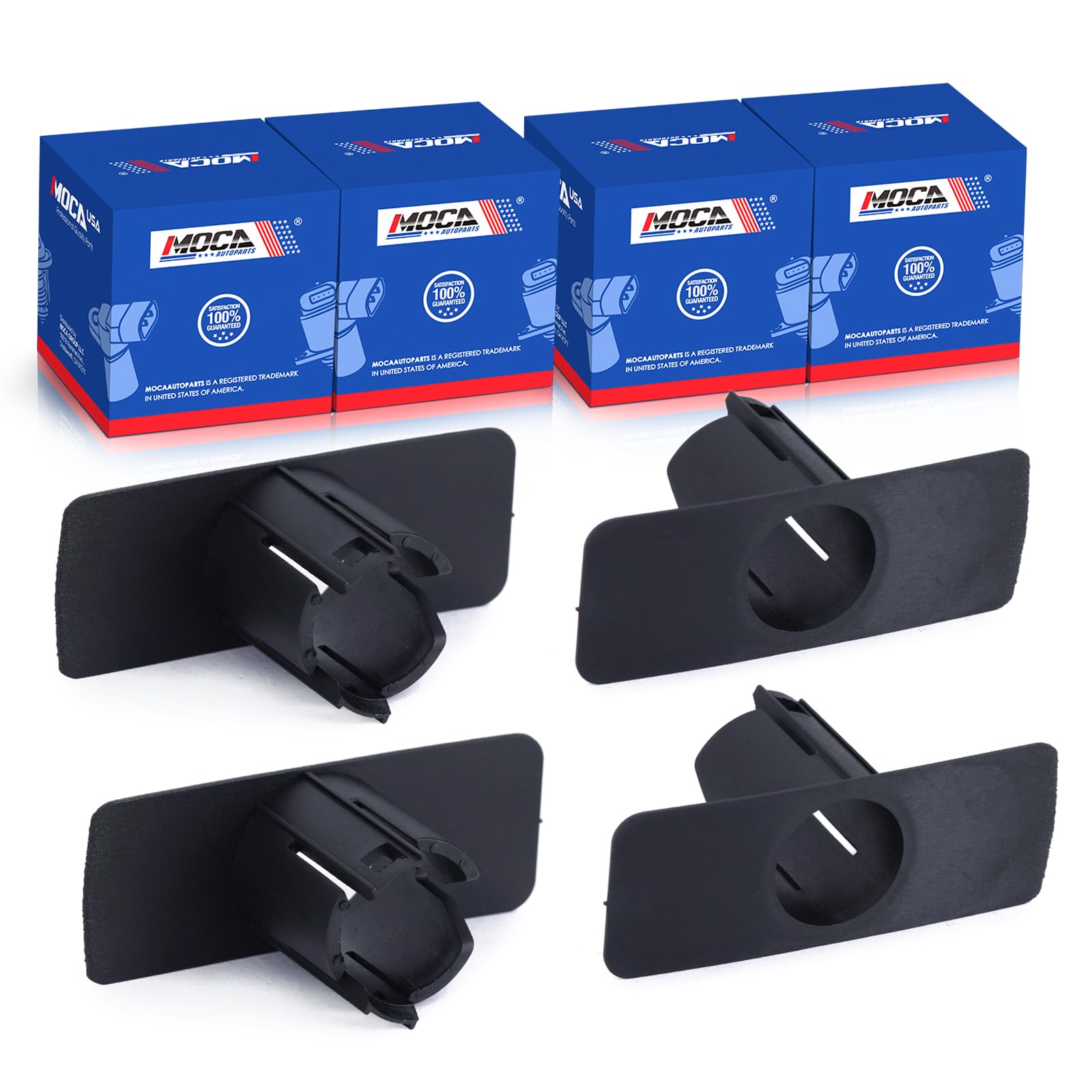 MOCA 4X Parking Sensor Retainer Bracket fits For BMW 2006-2007 550i E60, 2002-2002 745i E65, 2002-2002 745Li E65, 2006-2007 M5 E65, 2004-2006 X3 E83, 2000-2006 X5 E53