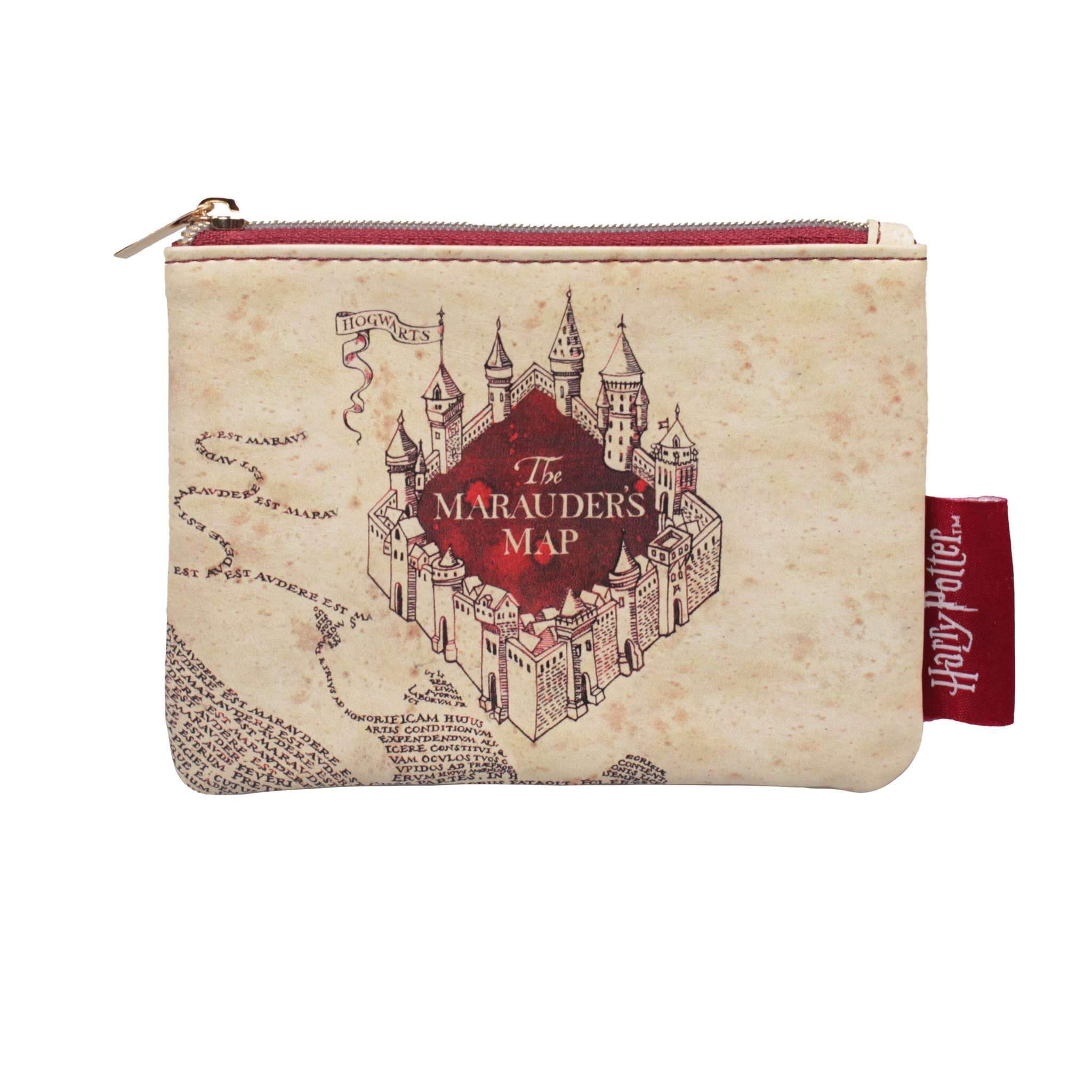 Half Moon Bay Unisex White Harry Potter Marauders Map Coin Purse | Small Purses For Women With Zip | Harry Potter Wallet & Harry Potter Purse For Coins | Harry Potter Gifts For Girls | Harry Potter Gifts For Women