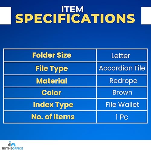 Miniatura 7 de 1InTheOffice Cartera expandible con solapa y cierre de cordón, expansión de 5-1/4 pulgadas, tamaño carta, redrope, paquete de 2