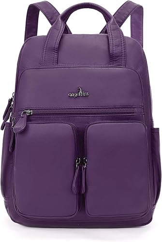 Angel Kiss Mochila para mujer, de piel lavada suave, con múltiples bolsillos, mochilas de viaje casuales
