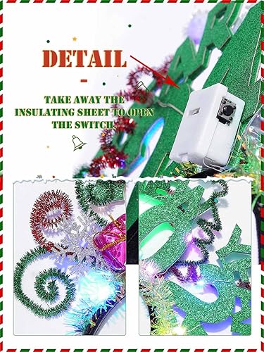 Miniatura 3 de TWINKLEDE Diadema iluminada para el año nuevo 2024, aro de pelo con purpurina verde para mujeres y niñas