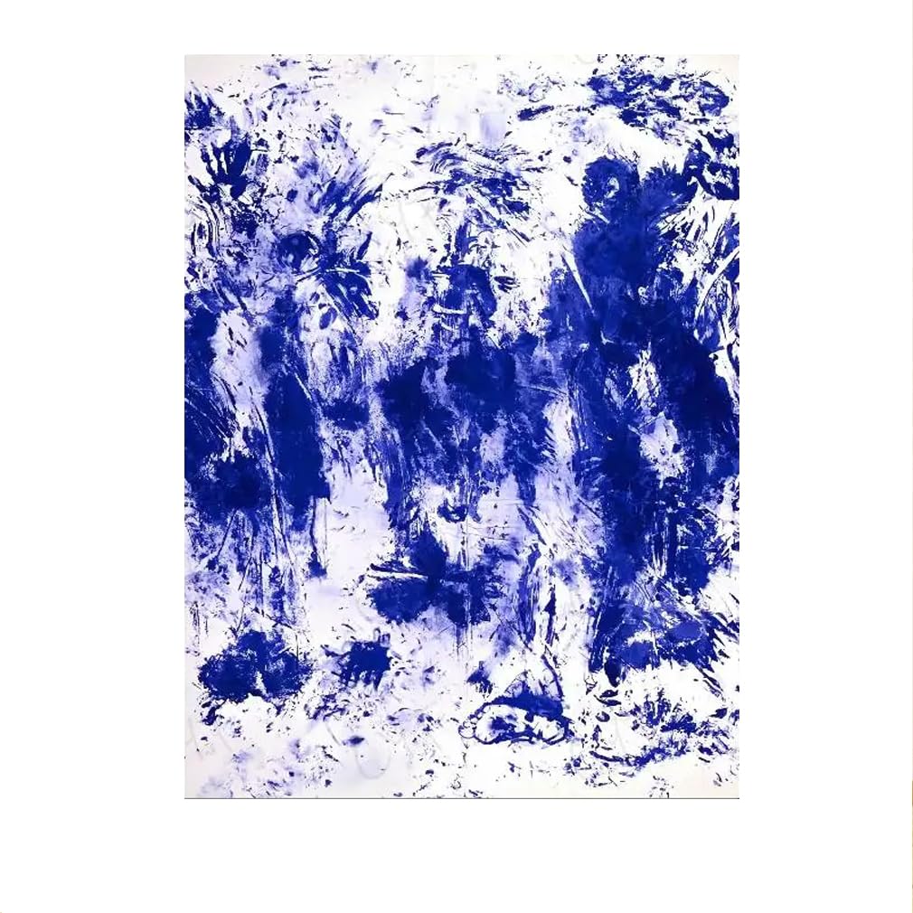 LHHJF LJHFA Yves Klein Exhibition Poster Blue Monochrome Wall Art Yves Klein Canvas Painting And Prints Nordic Home Decor Wall Picture 50x70cm No Frame