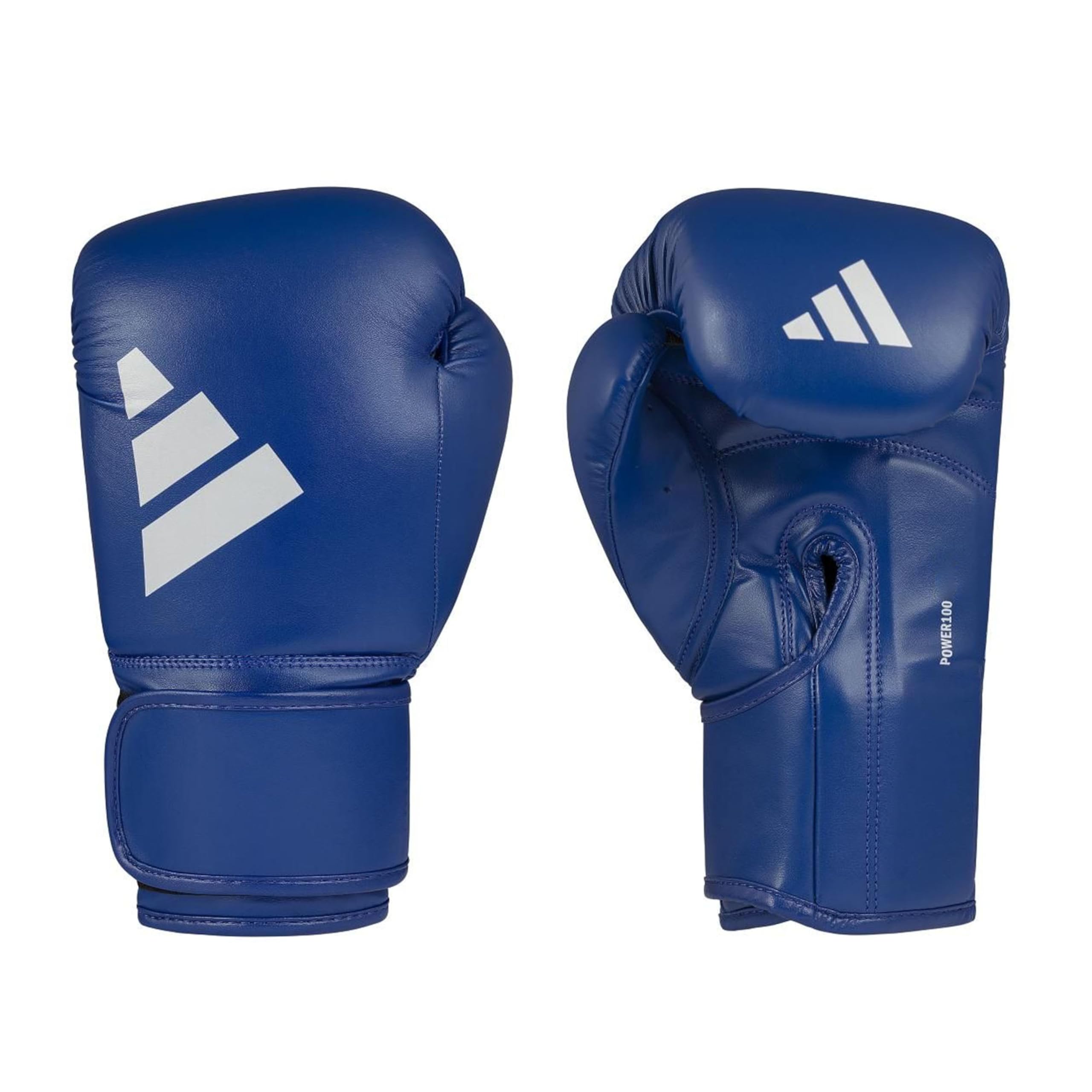 adidas 100 Boxing Gloves - with PU Outer Shell, Intermediate Level Training Gloves for Fitness Classes, Boxing Bag Workouts, and Sparring, Suitable for Men, Women, and Kids - 8oz, Blue โ image 1