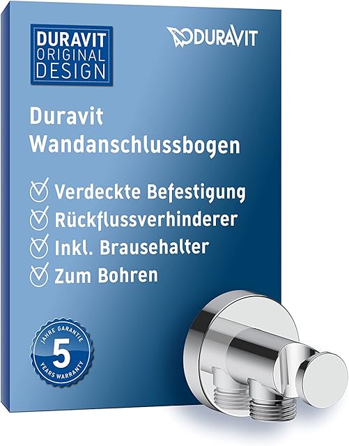 Duravit UV0630009010 uniwersalny zestaw przyłączeniowy do ściany, chrom
