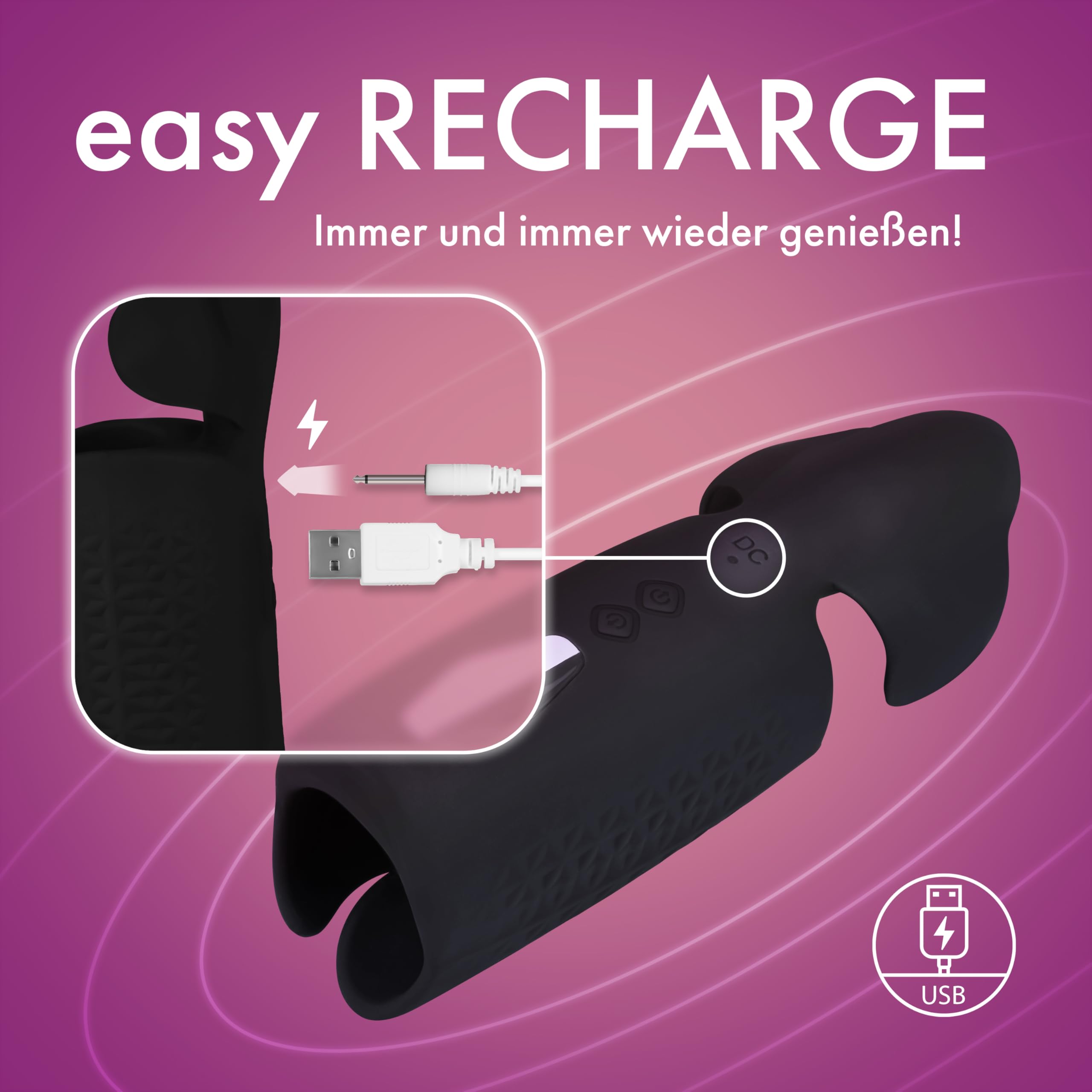 EIS Ergonomischer Masturbator für Männer | 100 Vibrationsprogramme | 16 cm