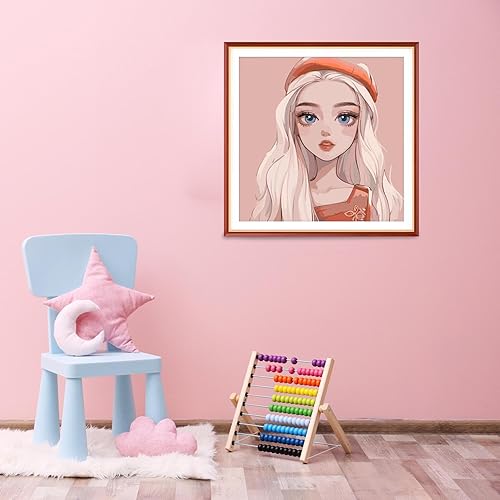 Miniatura 3 de Pintura por números para adultos, principiantes y niños, 19.6 pulgadas de ancho x 15.7 pulgadas de largo, lienzos de princesa para pintar,