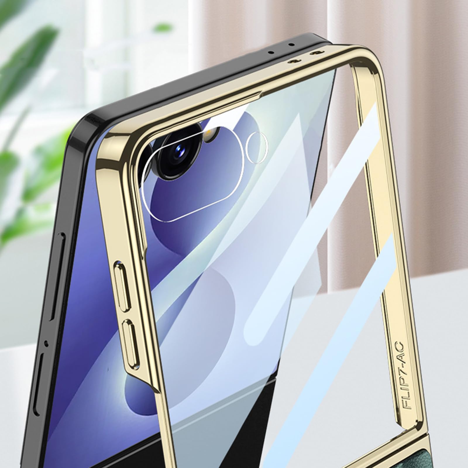 Smukłe etui do Samsung Galaxy Z Flip 8, luksusowa galwanizowana stylowa