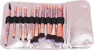 10pcs Rhinestone Makeup Brush Set with Artifi...