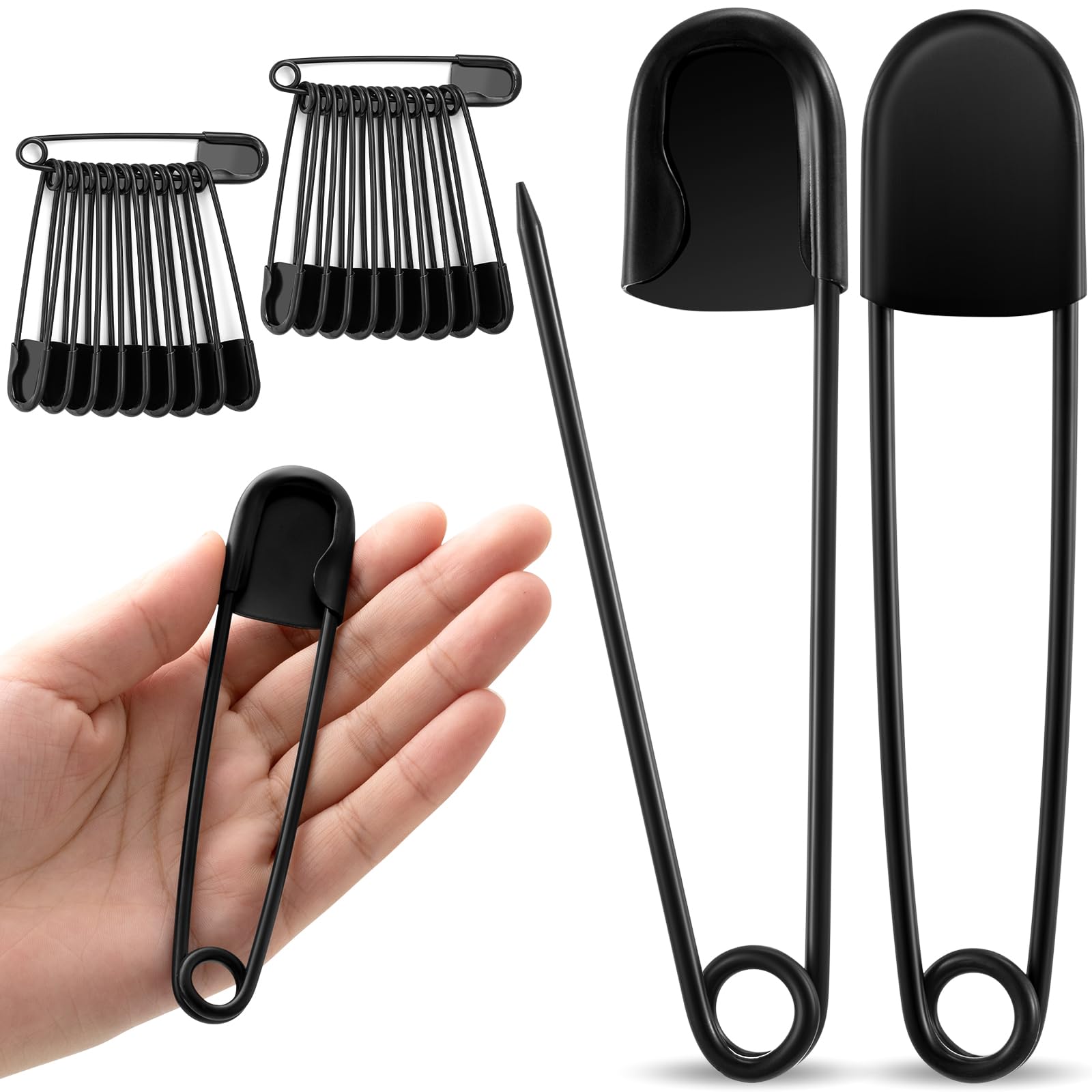 Juexica 20 Pcs 5 Inch Large Safety Pins, Giant Heavy Duty Jumbo Safety Pin