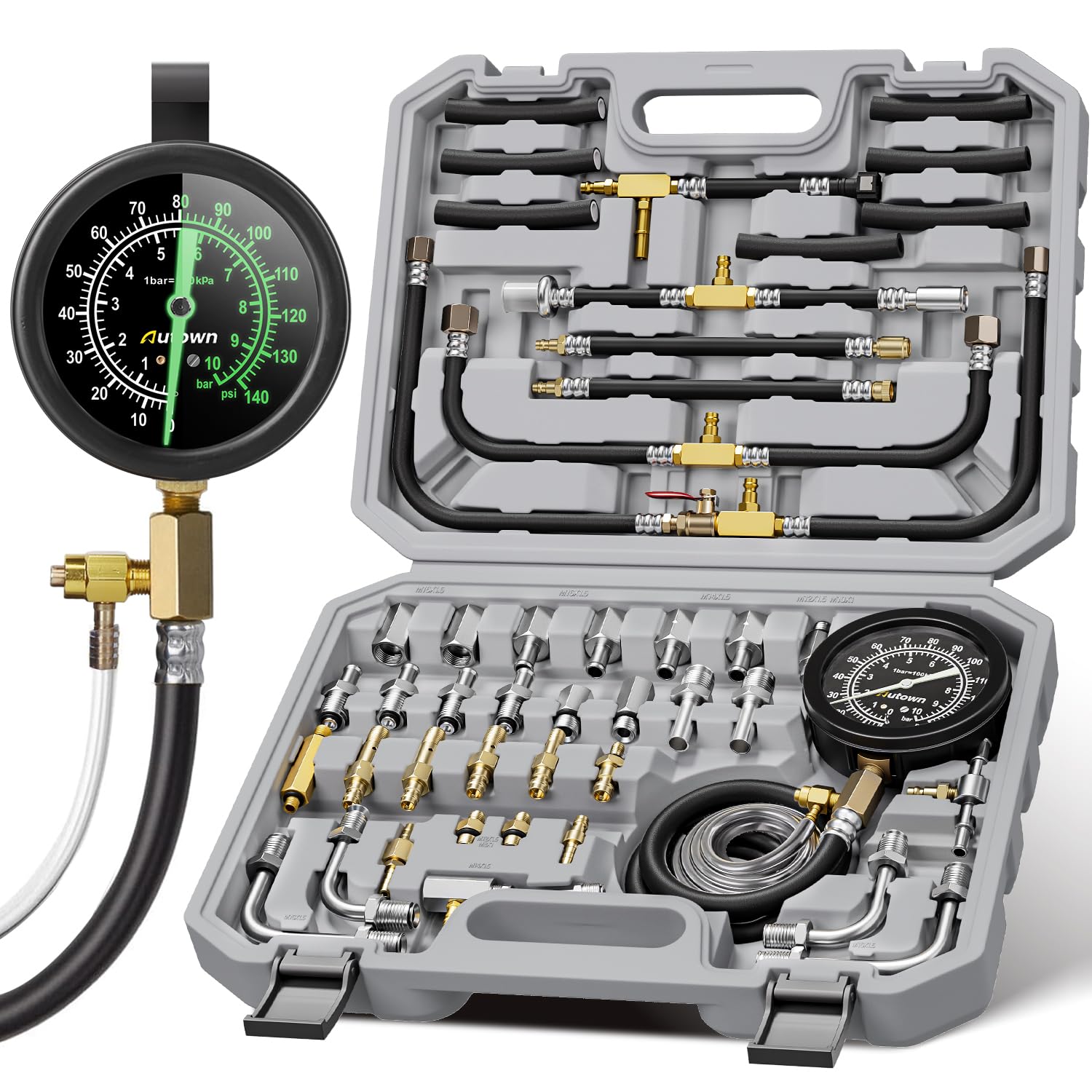 Photo 1 of AUTOWN 45-Piece Pro Fuel Pressure Tester Kit