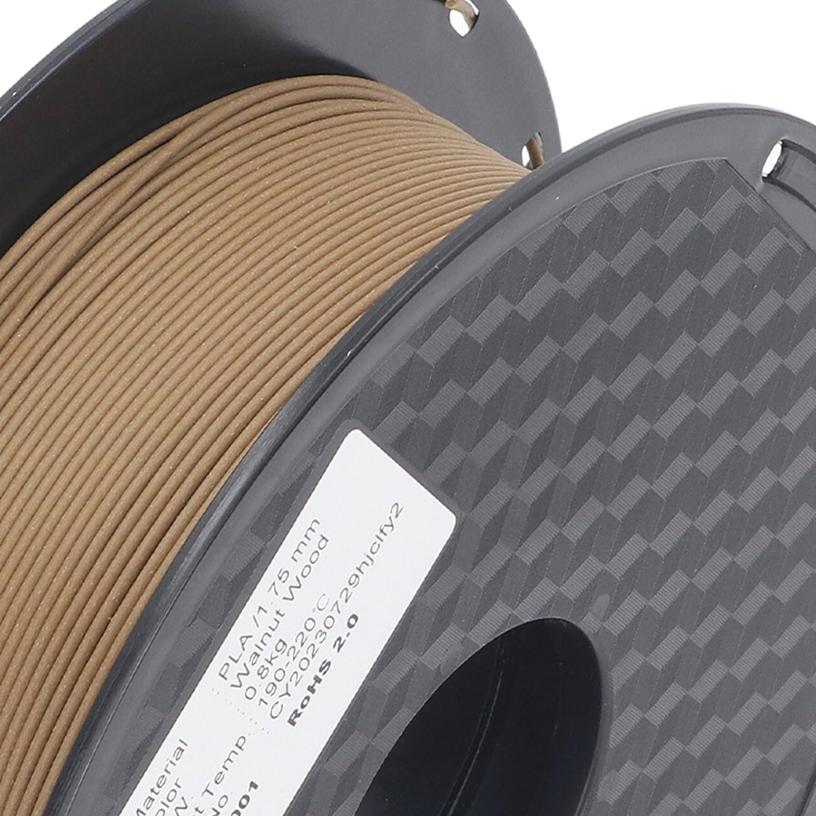 3D-Holzdruckfilament Walnussholzfarbe 1 75-mm-PLA-Filamentbündel 1 75-mm-Filament Holz-PLA-3D-Drucker-Verbrauchsmaterial Geringer Warp Geruchlos Glatter Druck Kein Verstopfen