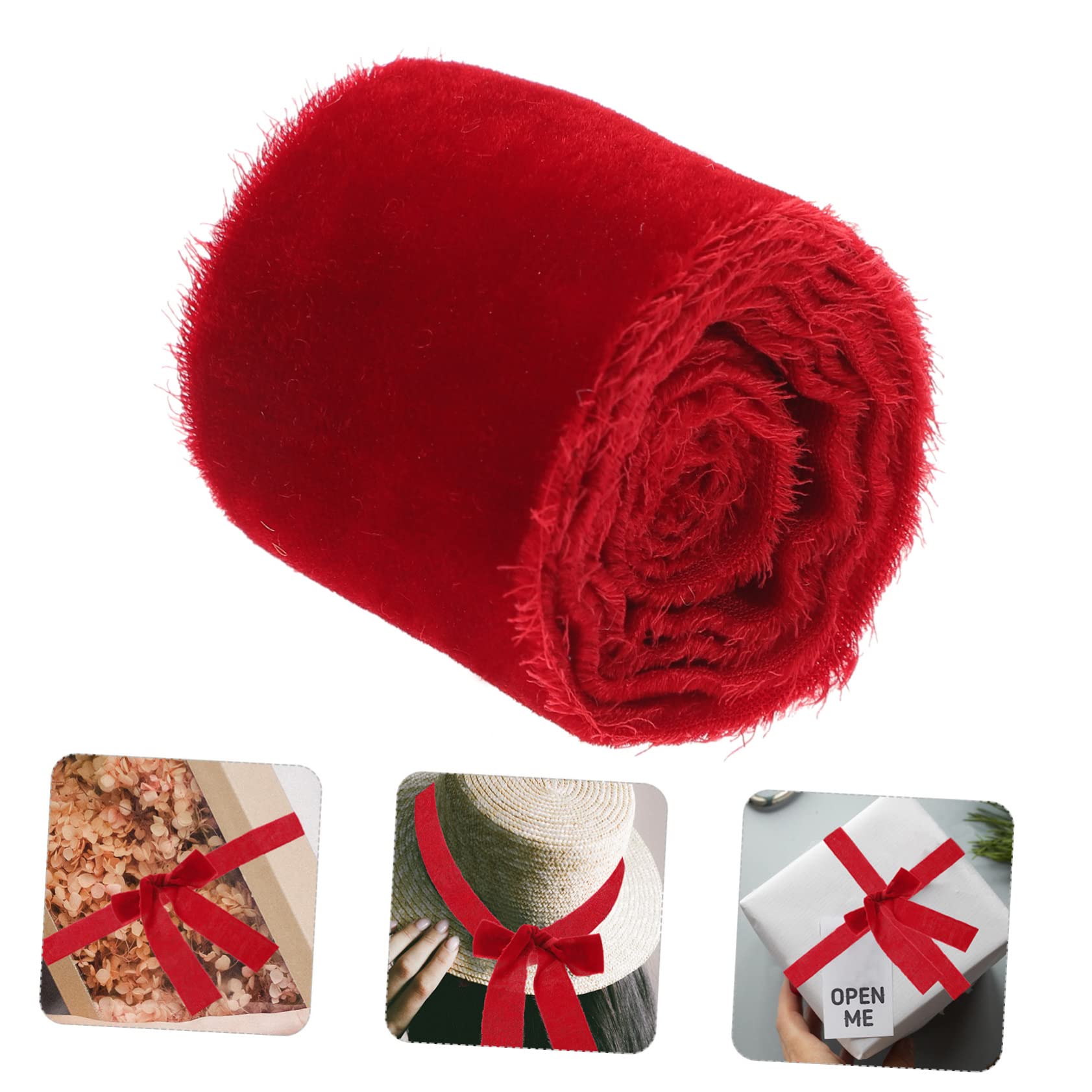 Abaodam 9rollen Handgerissene Samtbänder Dekorative Hochzeitsbänder Für Diy Partydekoration Pro Festliche Atmosphäre Für Hochzeiten Feiern