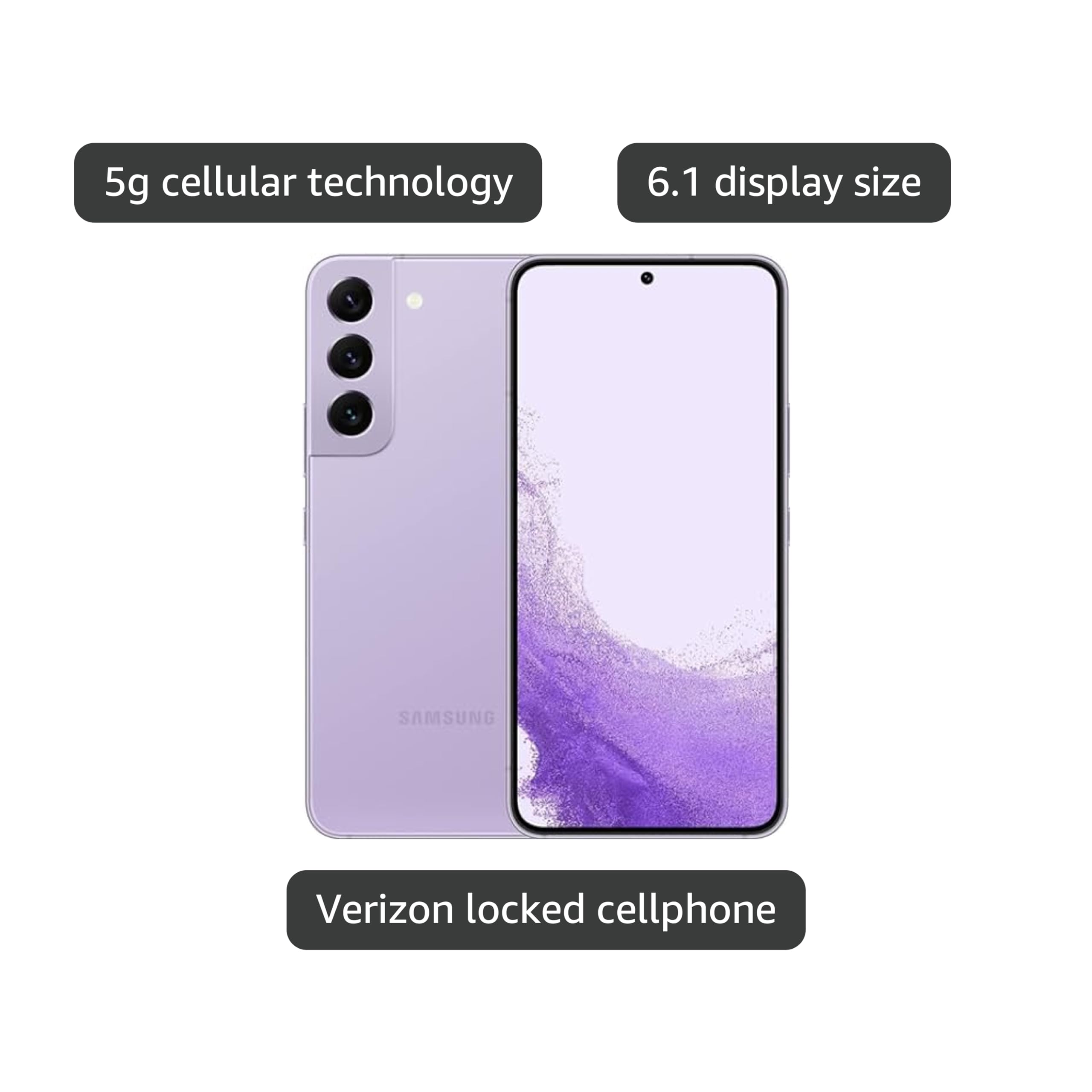 Amazon.com: Samsung Galaxy S22 5G, US Version, 128GB, Bora Purple