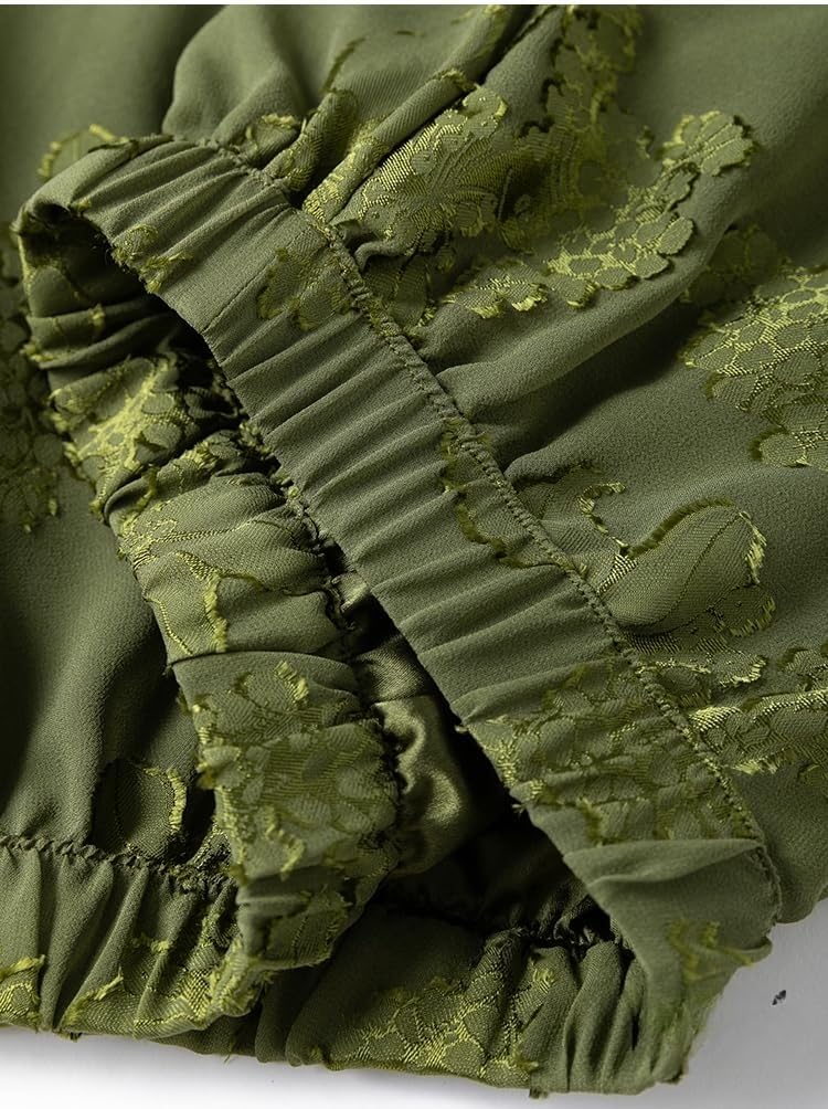 Mulberry Silk Cut Flower 3 Meters Pendulum Oblique Cut Without Splicing Elastic Waist Long Skirt Skirt Elegant Skirt