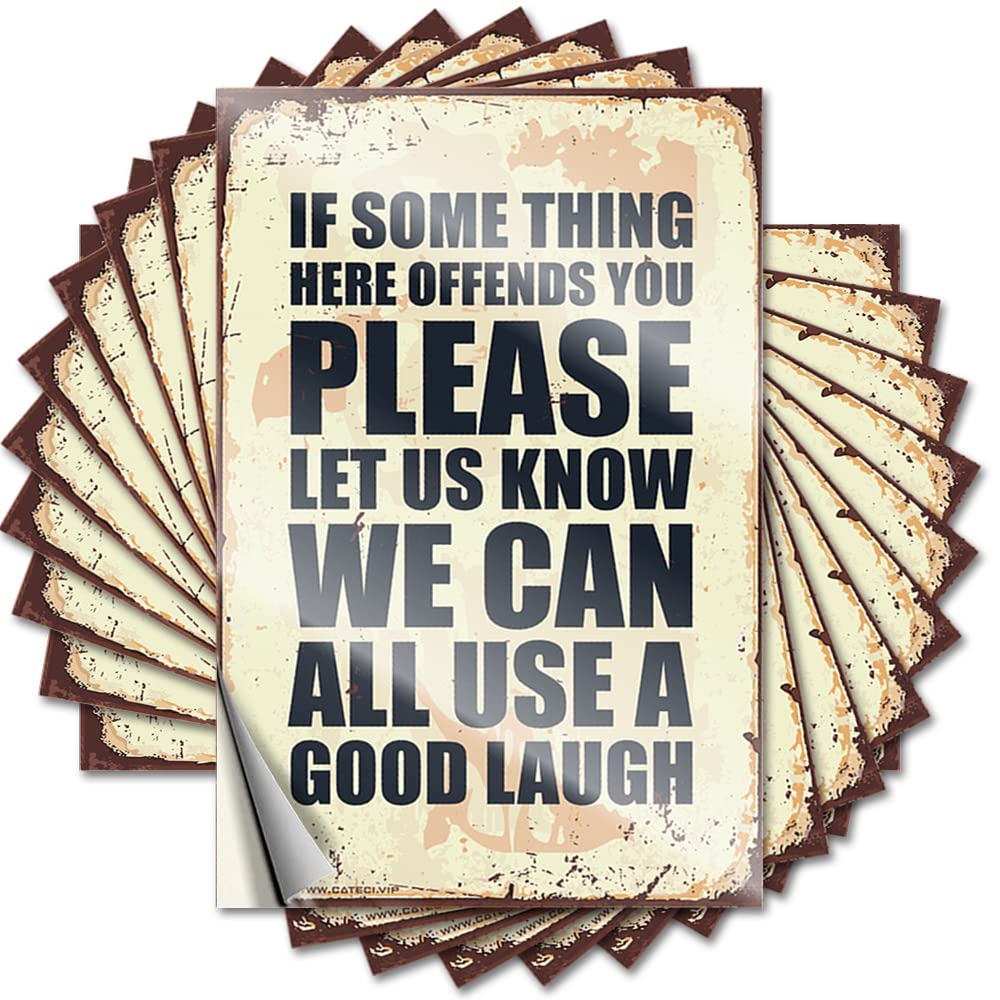 Fzfn Colour If Something Offends You Please Let Us Know We Can All Use A Good Laugh Western Beauty Room Decor - Stickers Wall Removable Vinyl Decal(6X9cm)