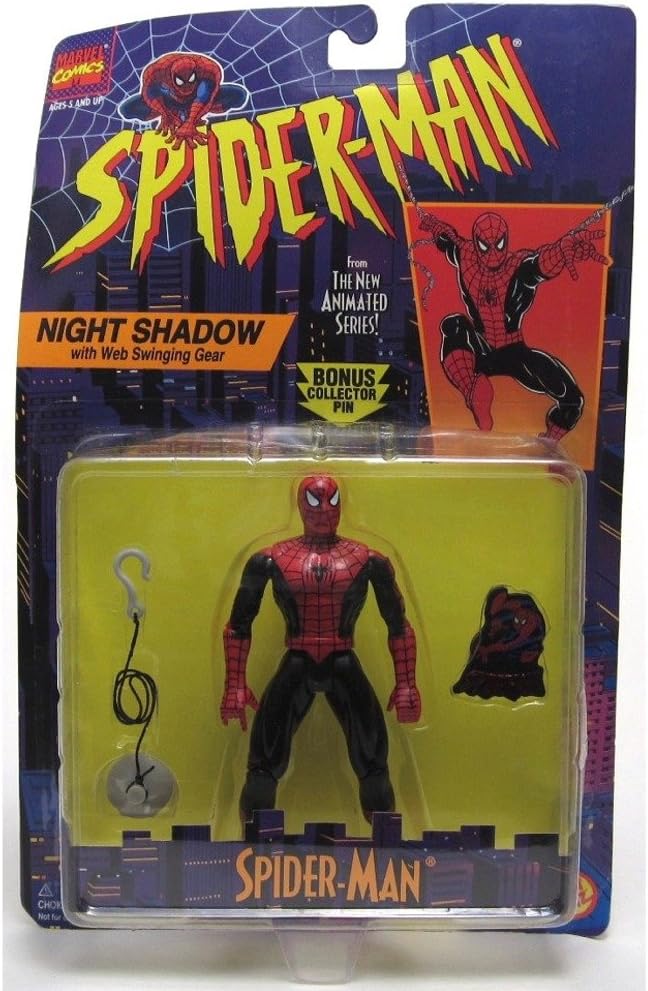 Spider-Man from the New Animated Series: Night Shadow Spider-Man with Web swinging Gear