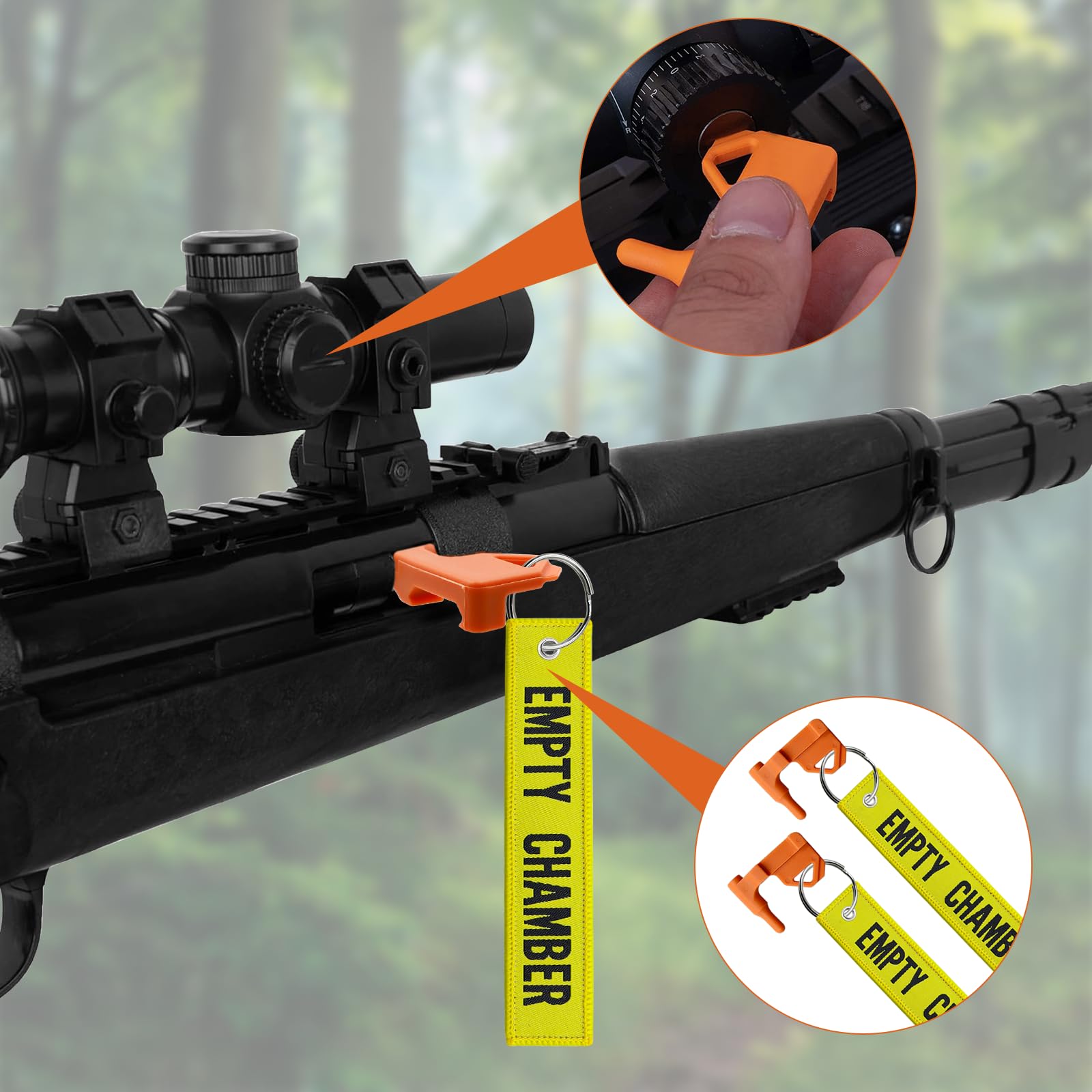 CONNECTION 5 sztuk Flaga bezpieczeństwa do komory pistoletu flaga bezpieczeństwa flaga bezpieczeństwa z 5 znacznikami breloki flagi bezpieczeństwa komora strzelby pistolet strzelba konkurs