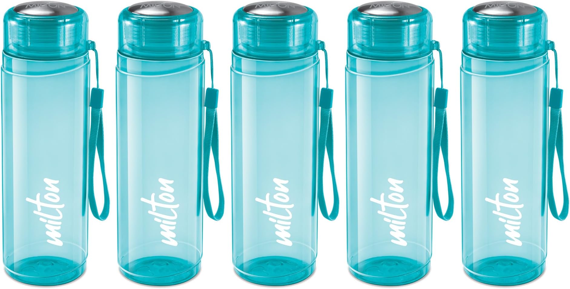 Milton Hector 1000 Pet Water Bottle, Set of 5, 1 Litre Each, Blue