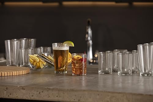 Miniatura 3 de Fortessa Basics Arcade Everyday - Juego de 12 cristalería para cocina y bar, ideal para bebidas mixtascócteles, agua, jugo, té helado, refrescos,