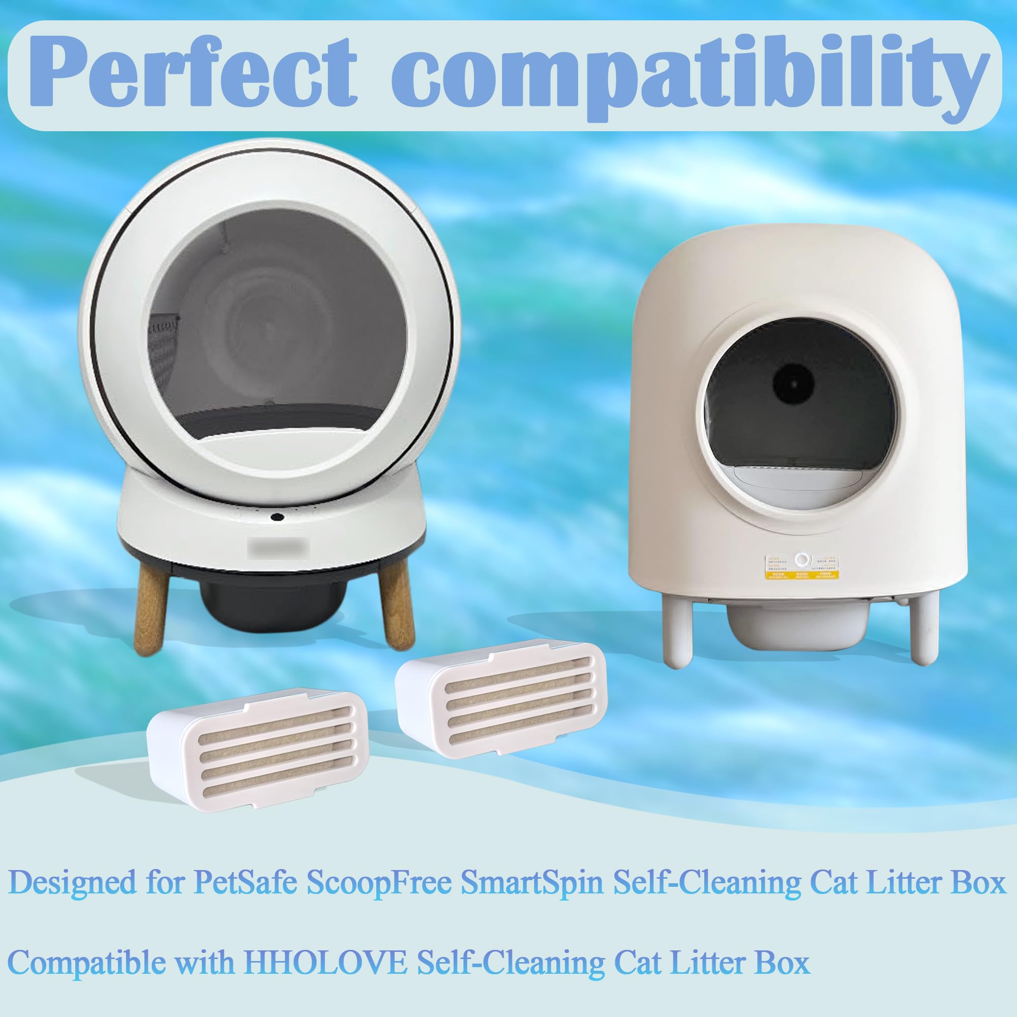 NEWKE Eliminador de olores de mascotas para PetSafe ScoopFree SmartSpin caja de arena autolimpiable para gatos, control de olores para caja de arena automática para gatos, desodorante de inodoro para