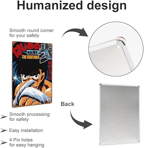 Miniatura 3 de Ippo Makunouchi - Cartel de metal retro de hojalata de Halloween, cueva, bar, club, arte de pared para el hogar, 8 x 12 pulgadas