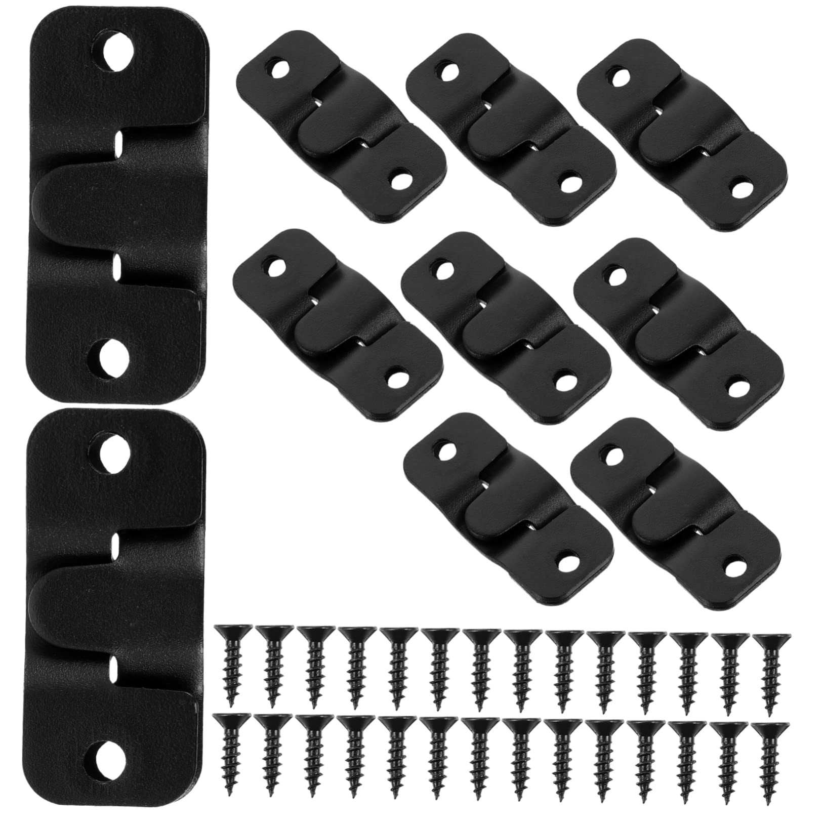 FGJsfhrDTU Picture Hanging Hooks, Stainless Steel Black Multiple Sizes 20 Pcs(4.4X4CM)