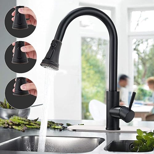 Miniatura 3 de iFealClear Cabezal rociador extraíble con 3 modos para grifo de cocina, boquilla rociadora de grifo de fregadero de cocina, reemplazo de cabezal de