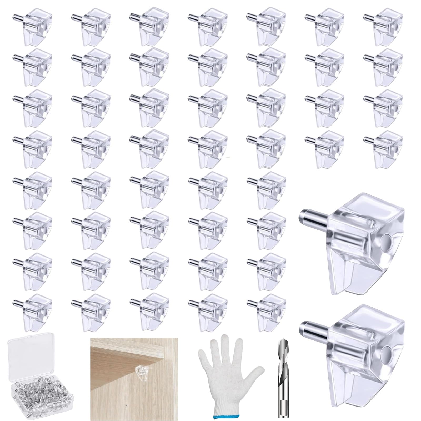 50 Pcs 5mm Cabinet Shelf Support Pins, Heavy Duty Shelf Support Pegs