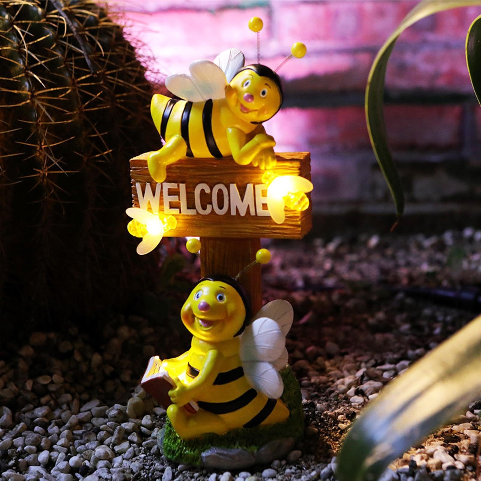 Figura Luminosa De para Exterior Estatua Solar Decorativa Jardín Adorable